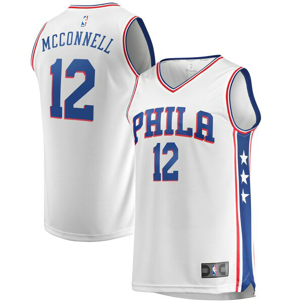 Camiseta T.J. McConnell 12 Philadelphia 76ers Association Edition Blanco Hombre